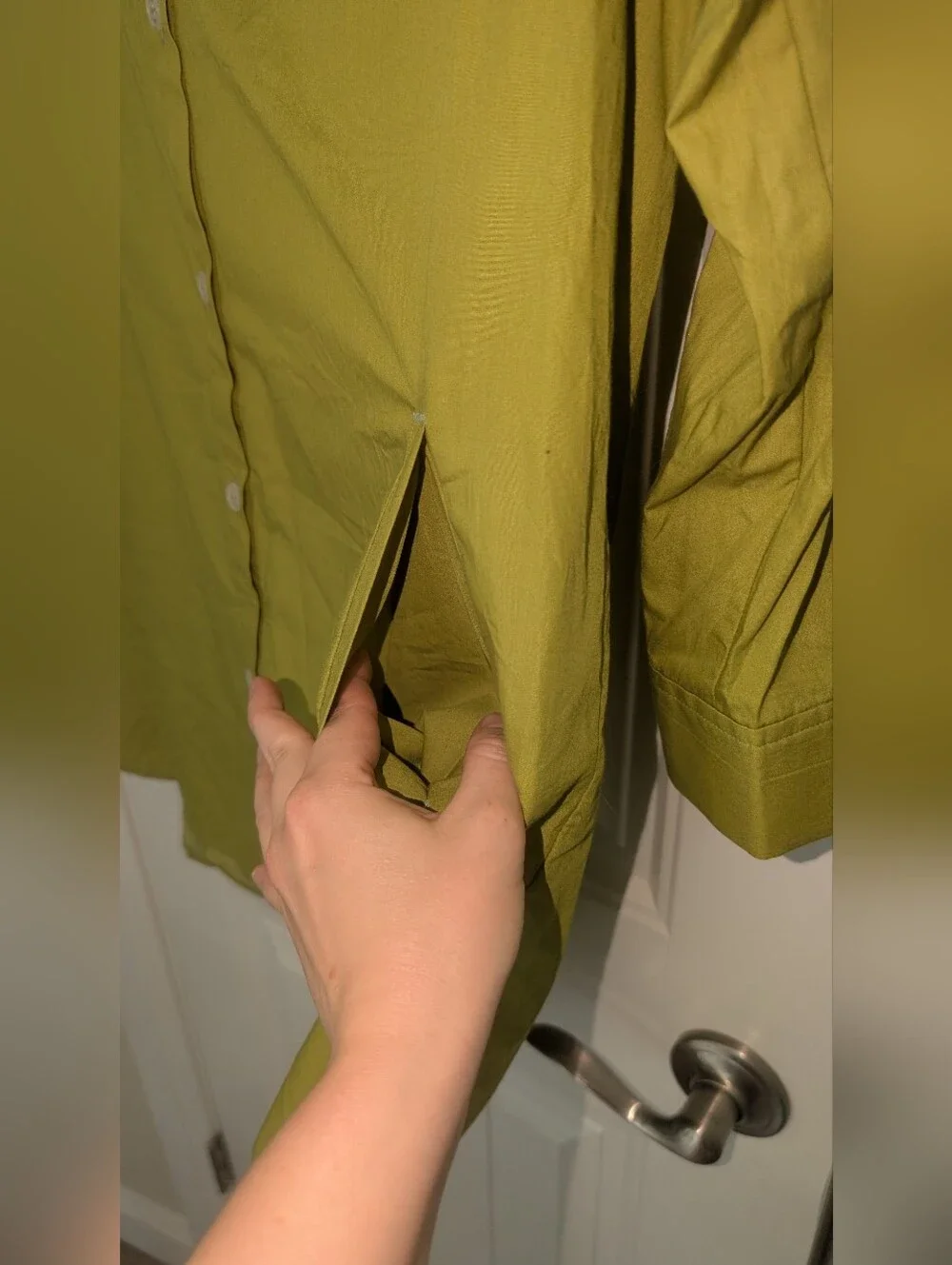 Rebecca Minkoff Green‎ Line Chartreuse Shirt Dress XS